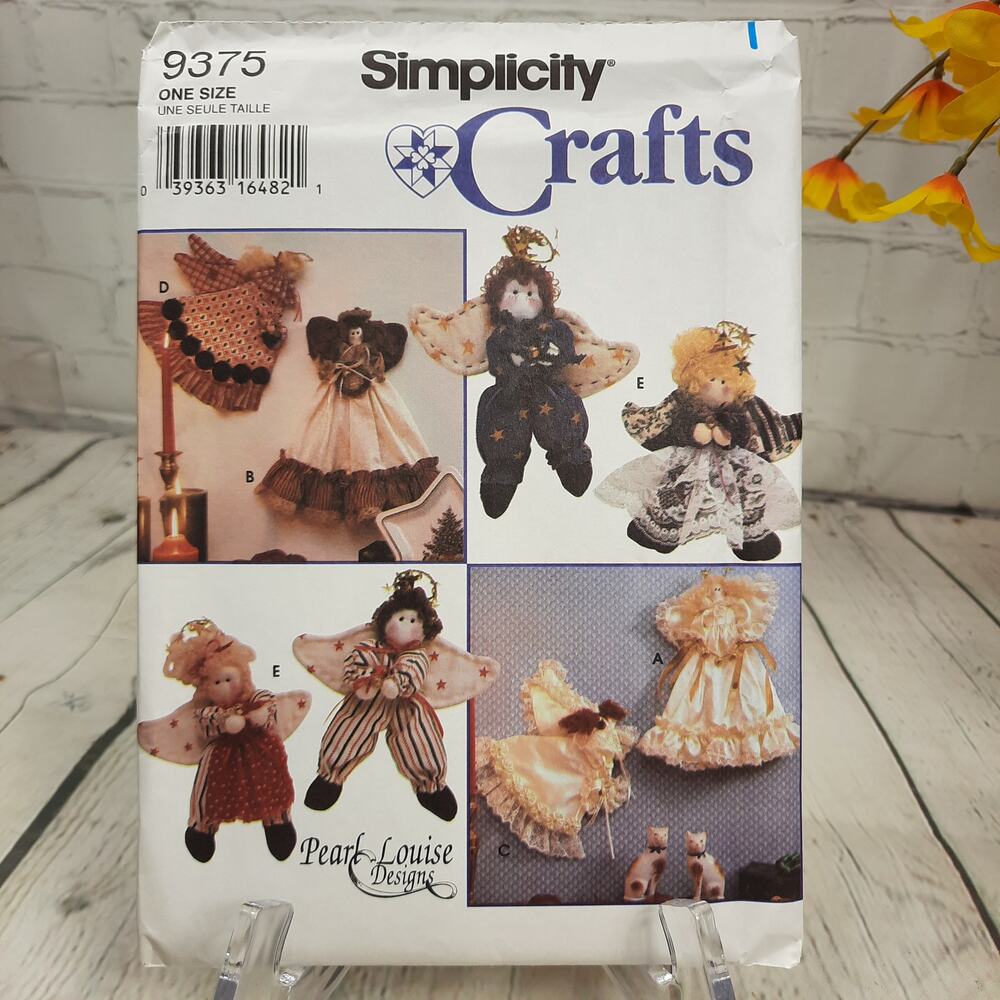 Simplicity Crafts Sewing Pattern 9375 Angel‎ Decorations Doll Angels Dolls
